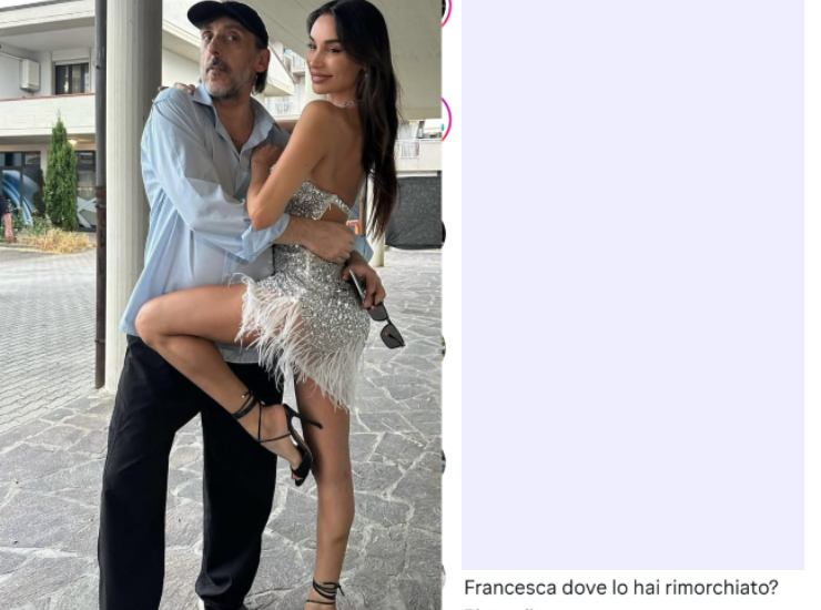 Francesca tocca pizzicata con l'attore